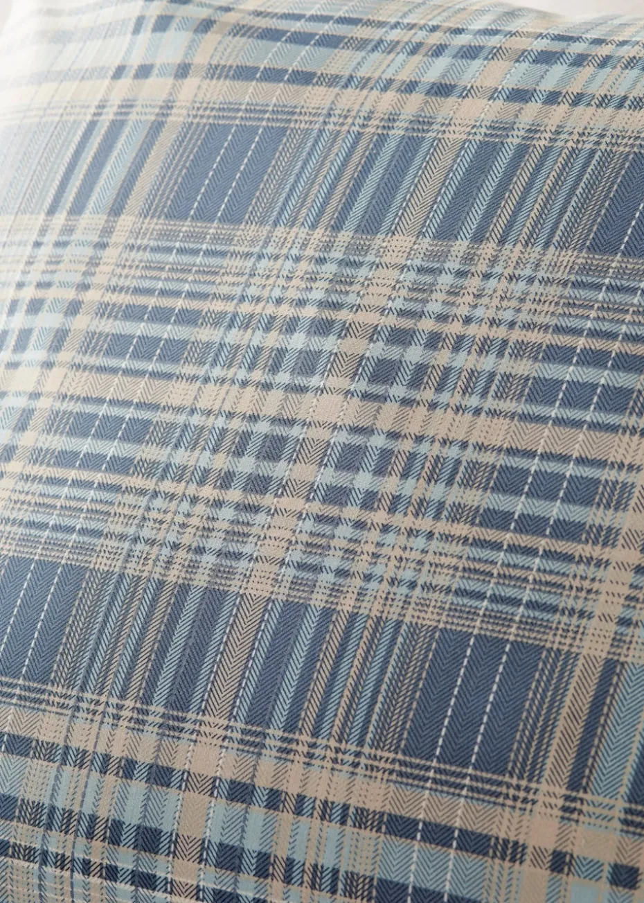Blue Fine Check Duvet Cover