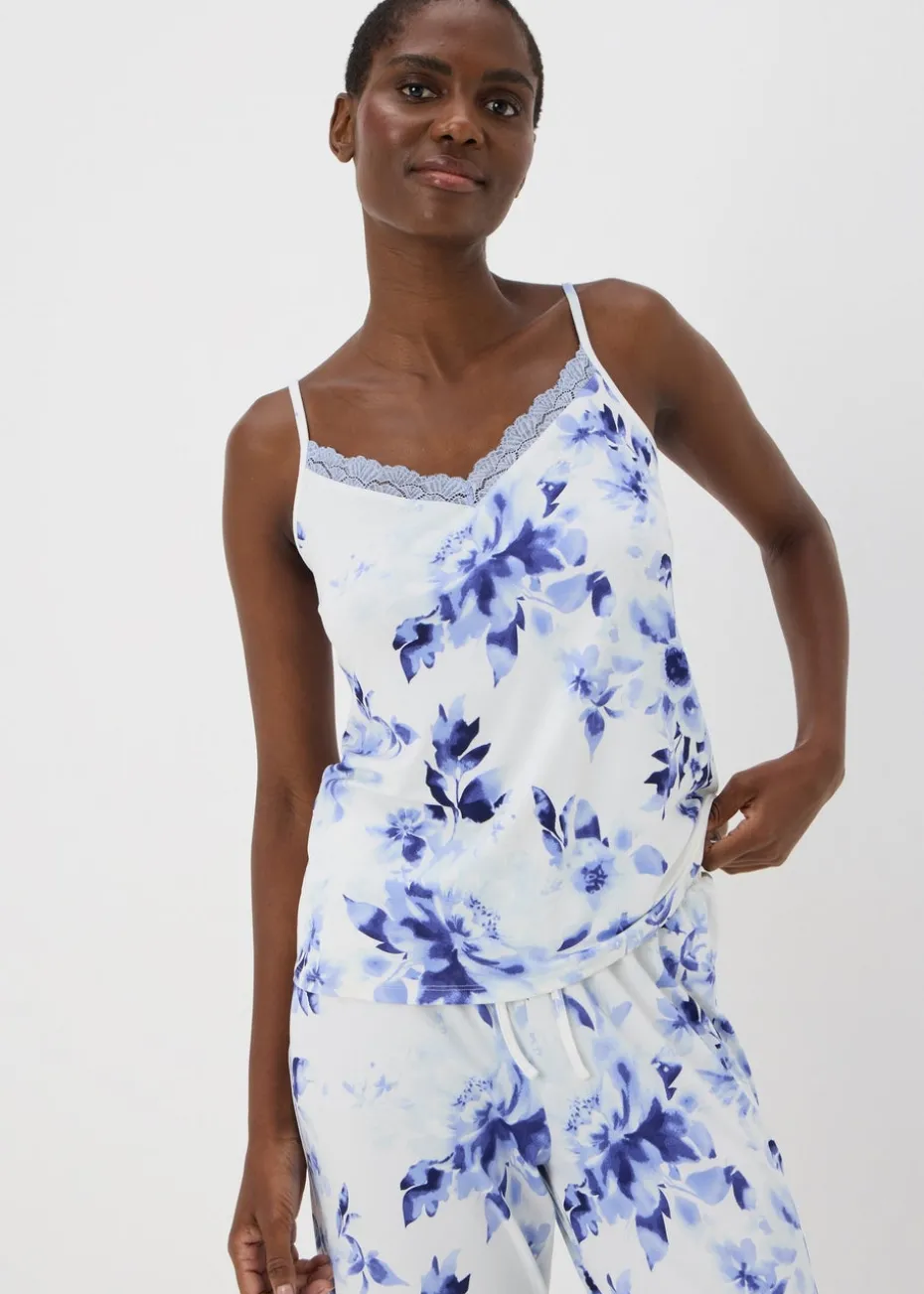 Blue Floral Cami Pyjama Top