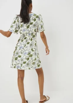 Blue Floral Mini Tea Dress