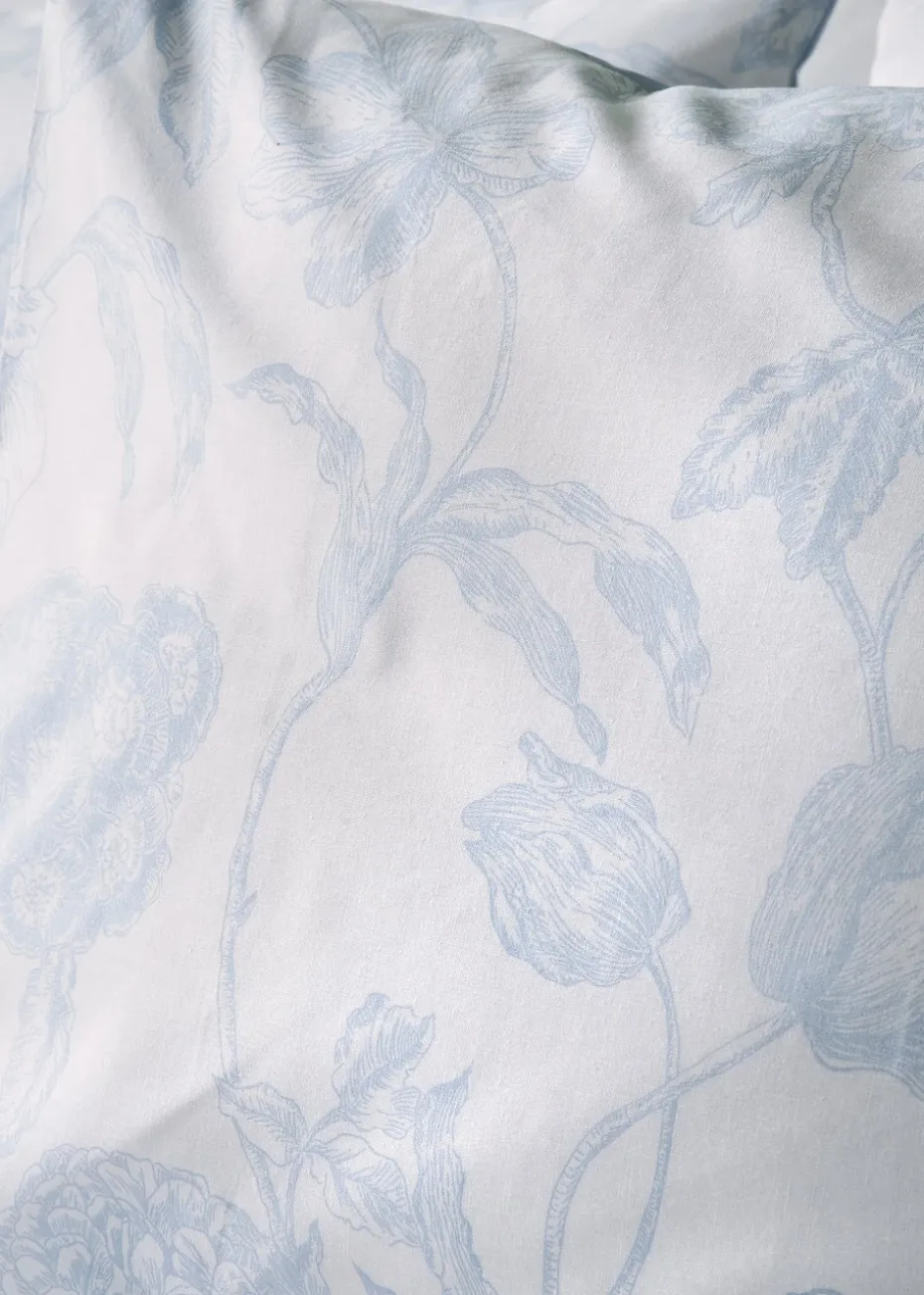 Blue Floral Sketch Duvet Set