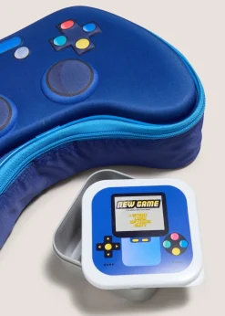 Blue Gaming Lunch Bag & Snack Box