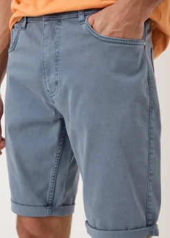 Blue Garment Dyed Shorts