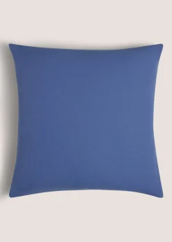 Blue Geometric Tufted Cushion