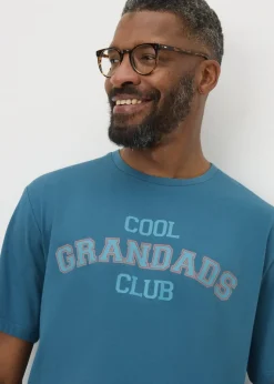 Blue Grandad Short Pyjama Set