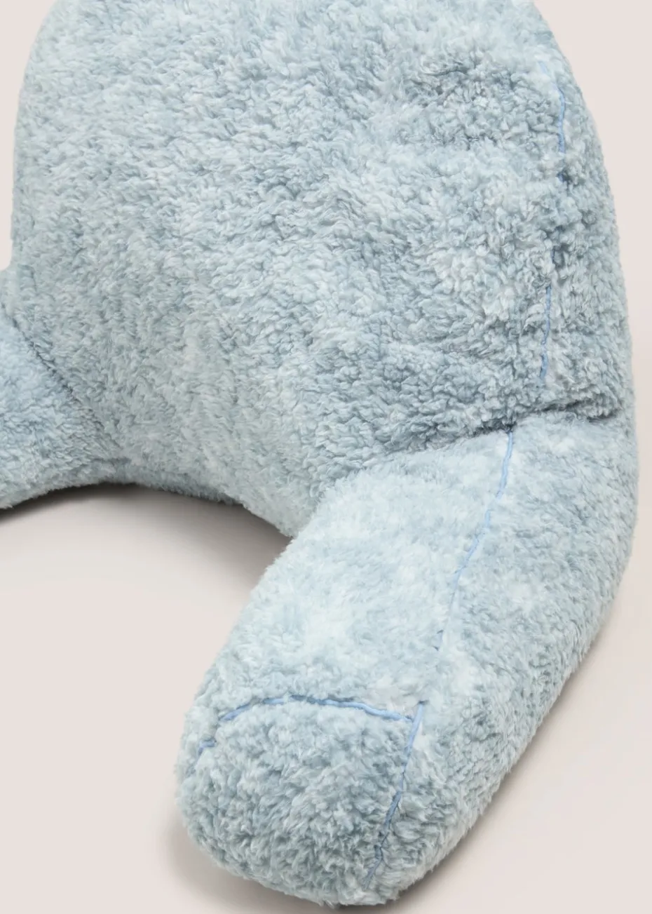 Blue Marl Teddy Cushion