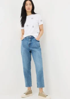 Blue Mid Wash Mom Style Jeans