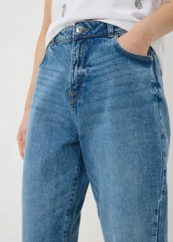 Blue Mid Wash Mom Style Jeans