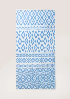 Blue Pattern Beach Towel