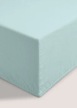 Blue Polycotton Fitted Bed Sheet