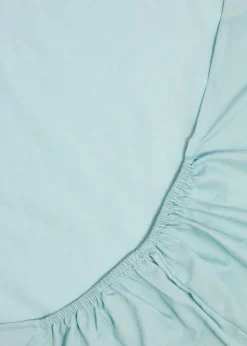 Blue Polycotton Fitted Bed Sheet