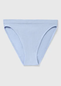 Blue Seamless High Leg Knickers