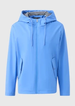 Blue Short Rubberised Parka Jacket