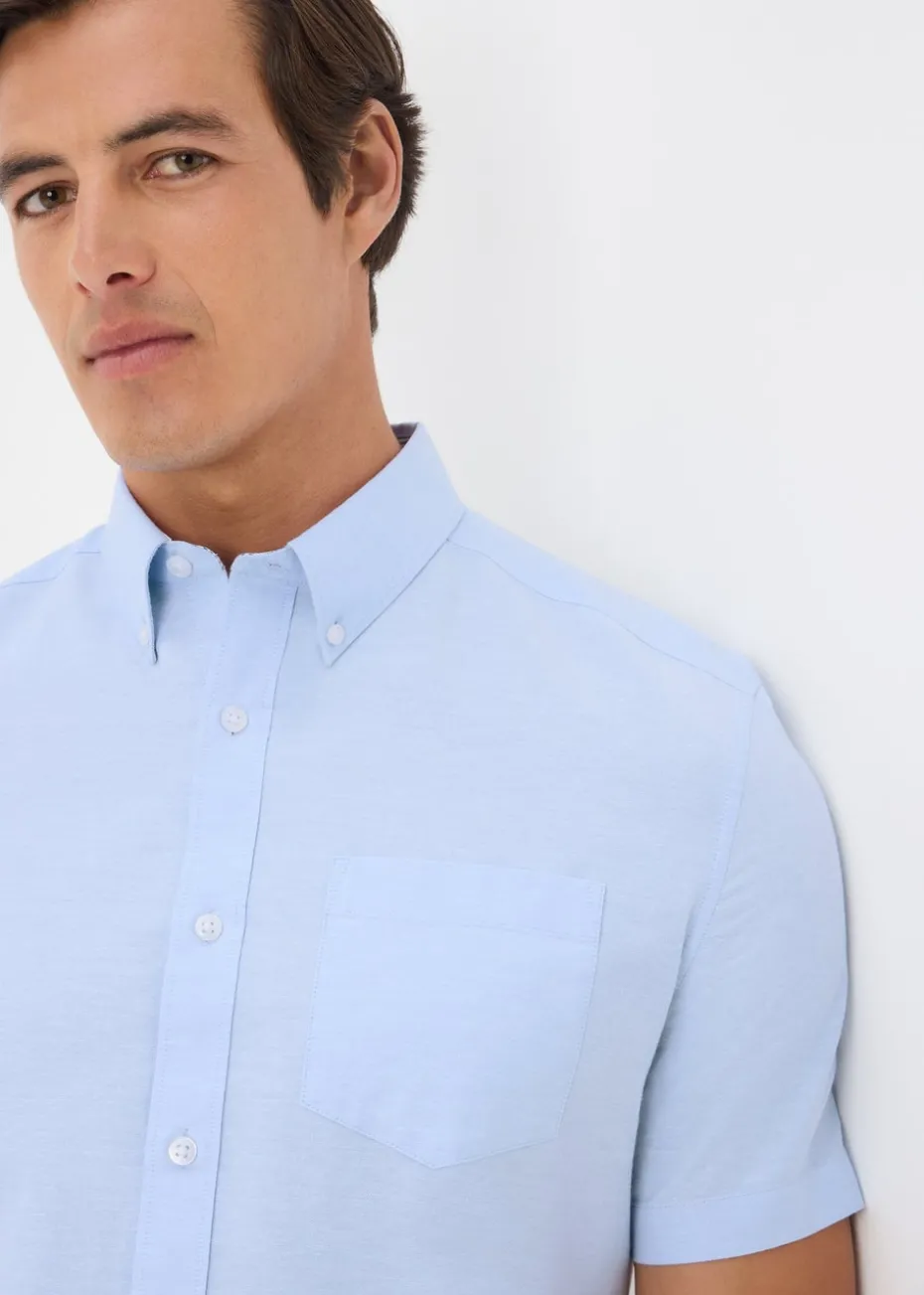Blue Short Sleeve Oxford Shirt