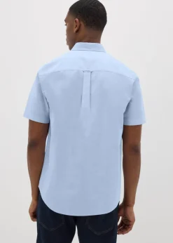 Blue Short Sleeve Oxford Shirt