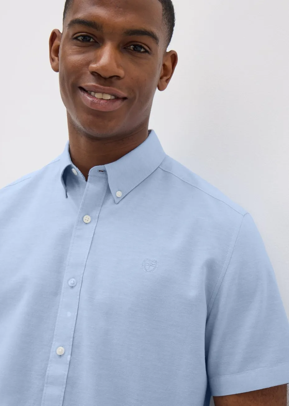 Blue Short Sleeve Oxford Shirt