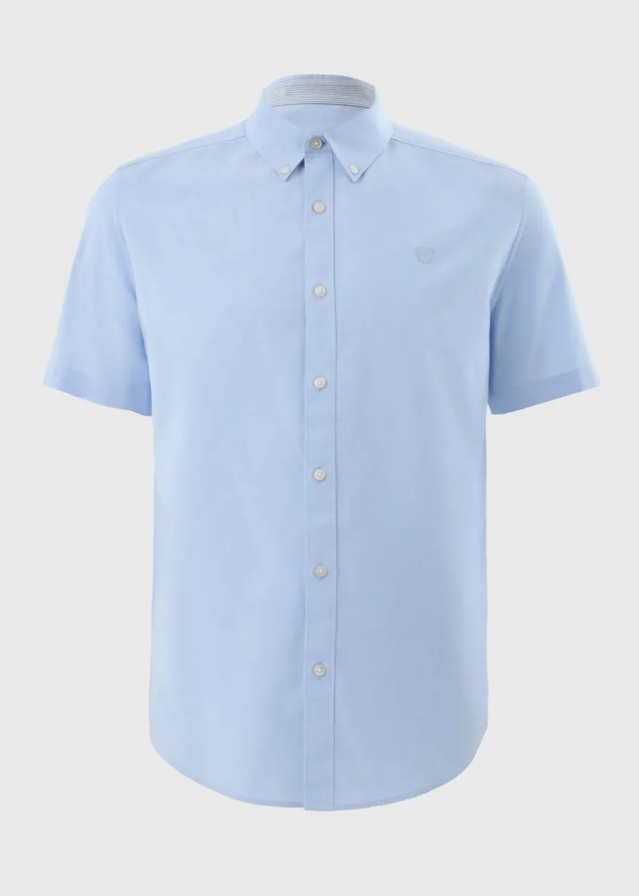 Blue Short Sleeve Oxford Shirt