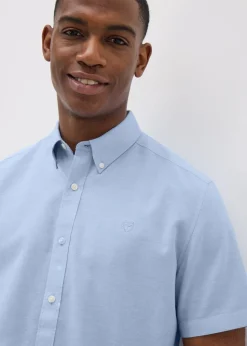 Blue Short Sleeve Oxford Shirt