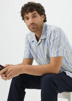 Blue Stripe Cheesecloth Shirt