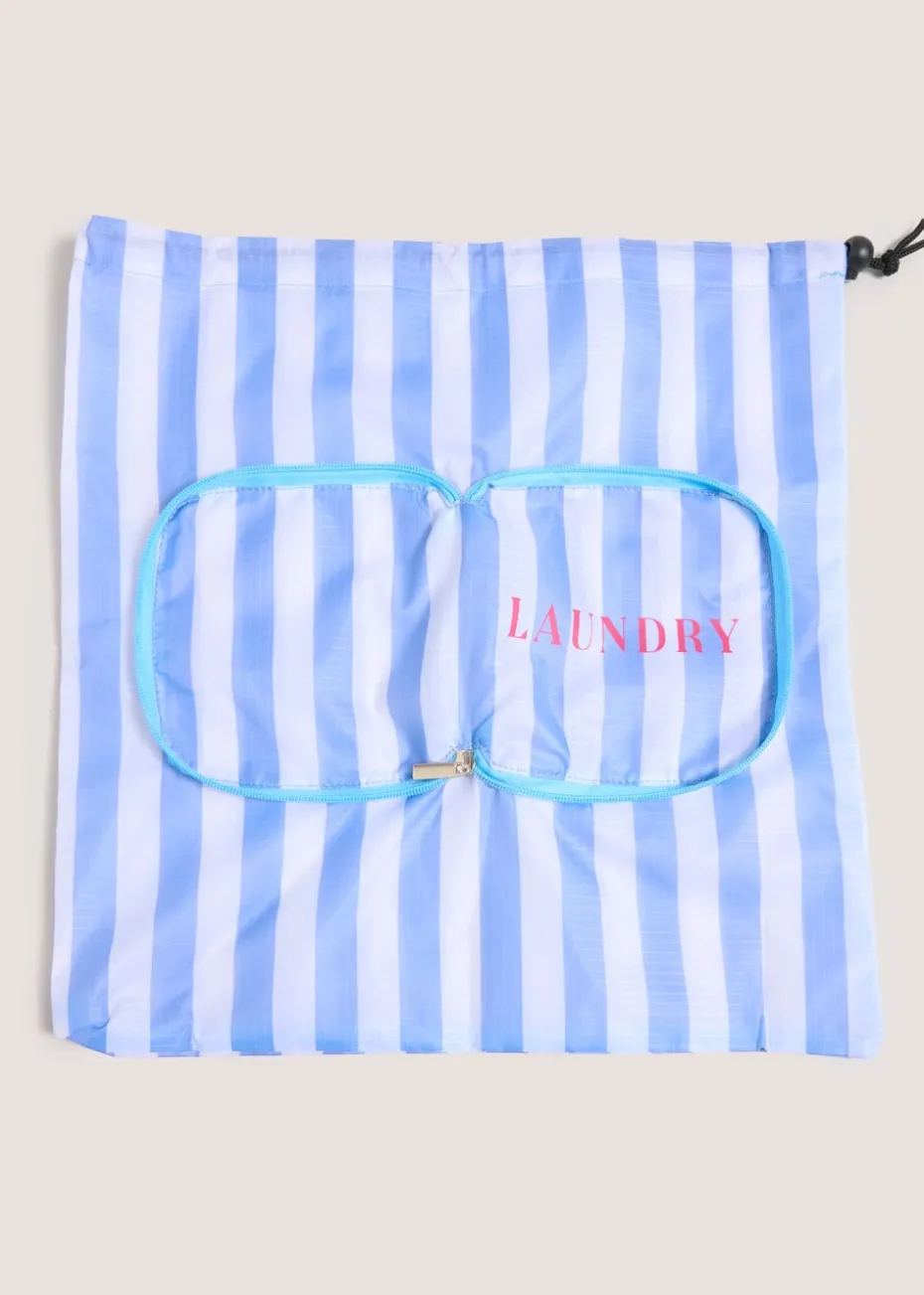 Blue Stripe Laundry Bag