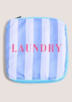 Blue Stripe Laundry Bag