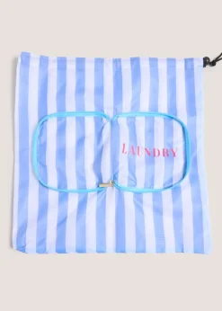 Blue Stripe Laundry Bag