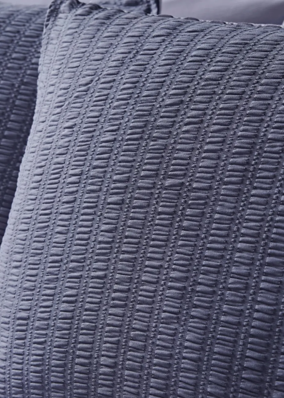 Blue Stripe Seersucker Duvet Set