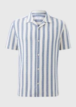 Blue Stripe Textured Shirt
