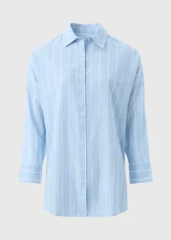 Blue Striped Beach Shirt