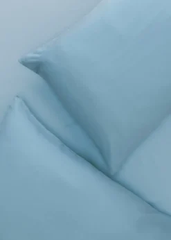 Blue Super Soft Fitted Bed Sheet & Pillowcase Bundle