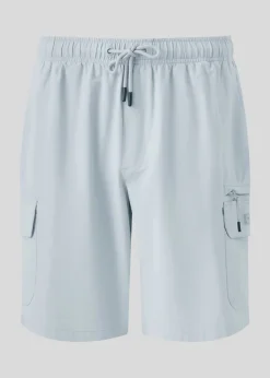 Blue Tech Cargo Shorts