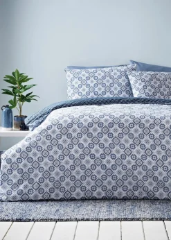 Blue Tile Duvet Set