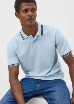 Blue Tipped Polo Shirt