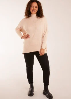 Blue Vanilla Asymmetric Hem Detail Jumper