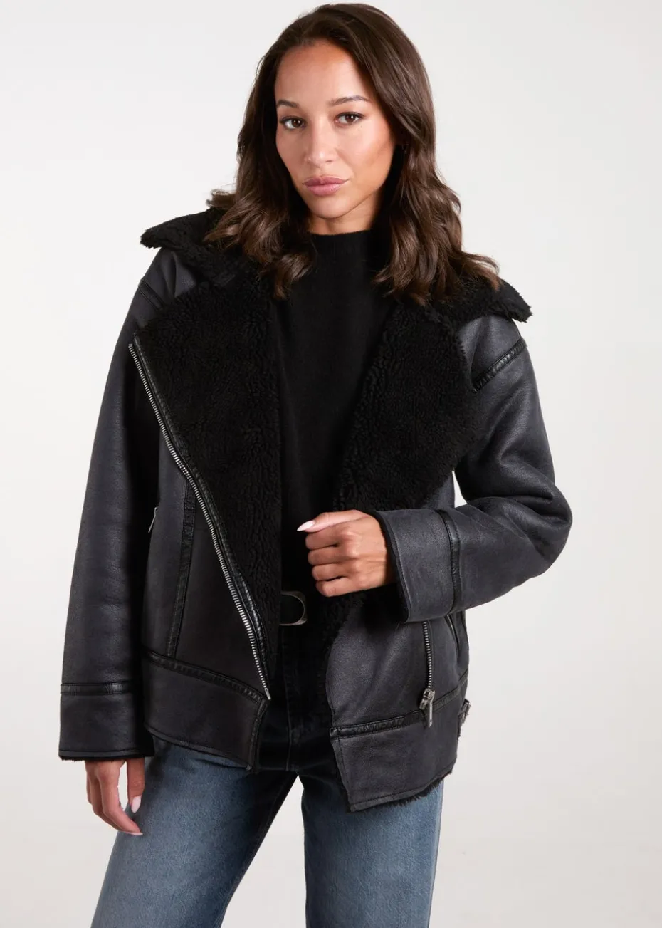 Blue Vanilla Black Classic Aviator Jacket