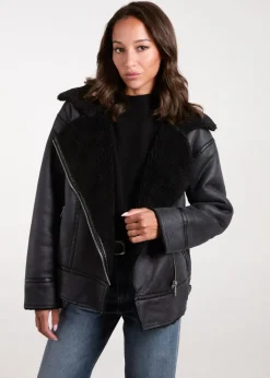 Blue Vanilla Black Classic Aviator Jacket