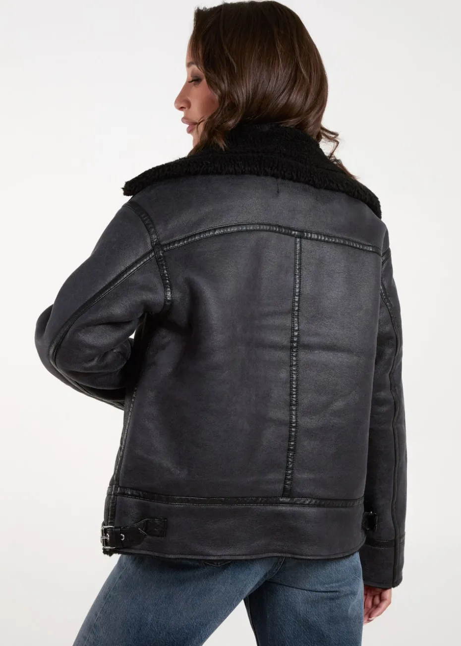 Blue Vanilla Black Classic Aviator Jacket