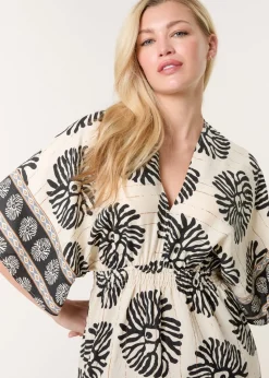 Blue Vanilla Black Elasticated V-Neck Dress