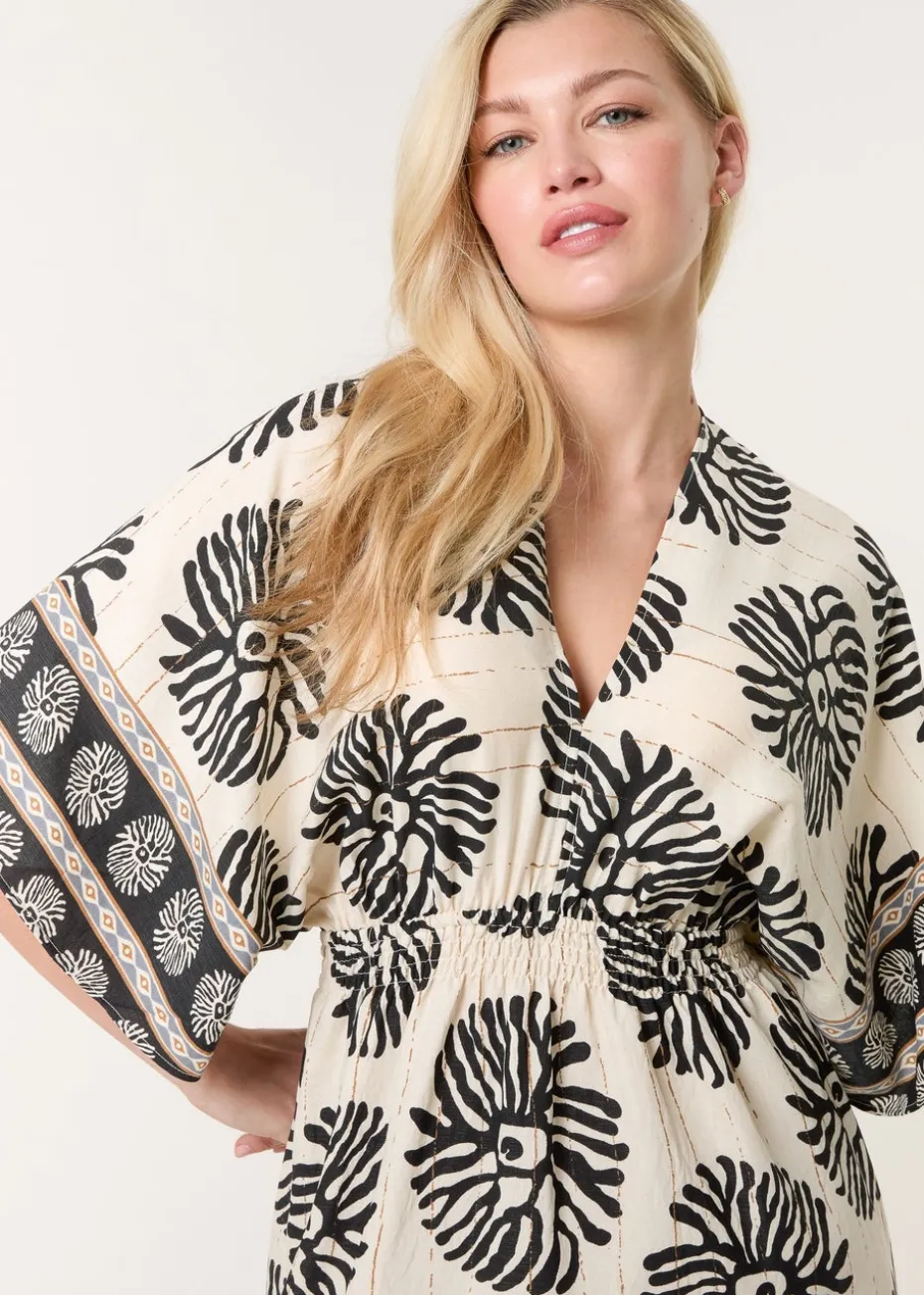 Blue Vanilla Black Elasticated V-Neck Dress