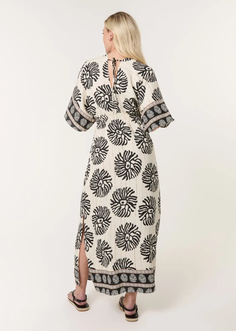 Blue Vanilla Black Elasticated V-Neck Dress