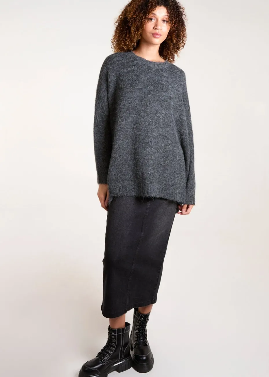 Blue Vanilla Black Round Neck Jumper