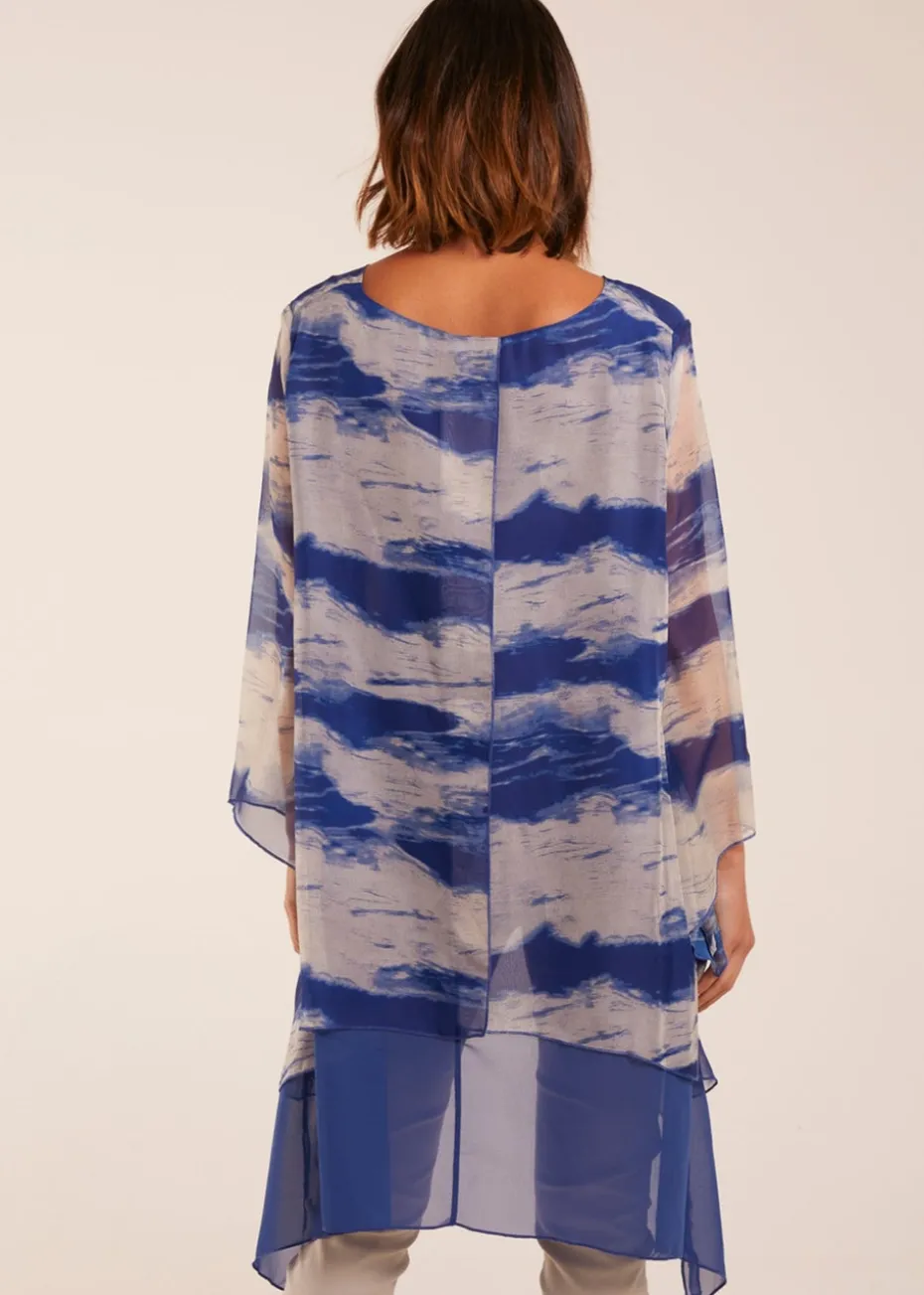 Blue Vanilla Blue 2 In 1 Woven Top