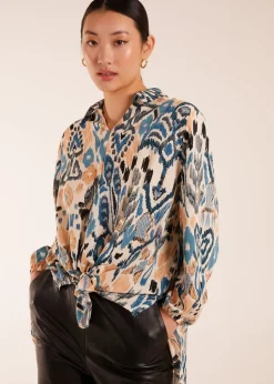 Blue Vanilla Blue Abstract Printed Shirt