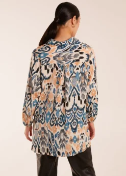 Blue Vanilla Blue Abstract Printed Shirt