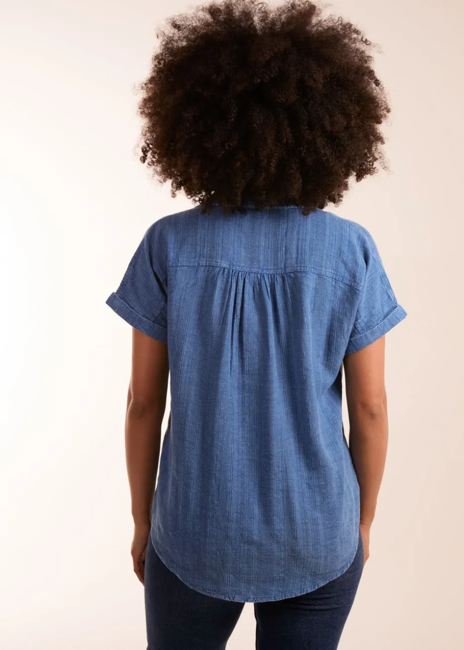 Blue Vanilla Blue Button Front Shirt