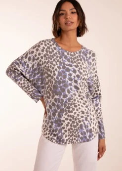 Blue Vanilla Blue Leopard Soft Jumper