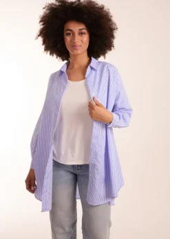 Blue Vanilla Blue Oversized Stripe Shirt