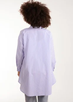 Blue Vanilla Blue Oversized Stripe Shirt