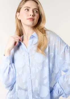 Blue Vanilla Blue Sheer Devore Shirt