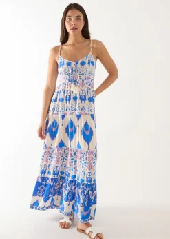 Blue Vanilla Blue Tiered Maxi Dress