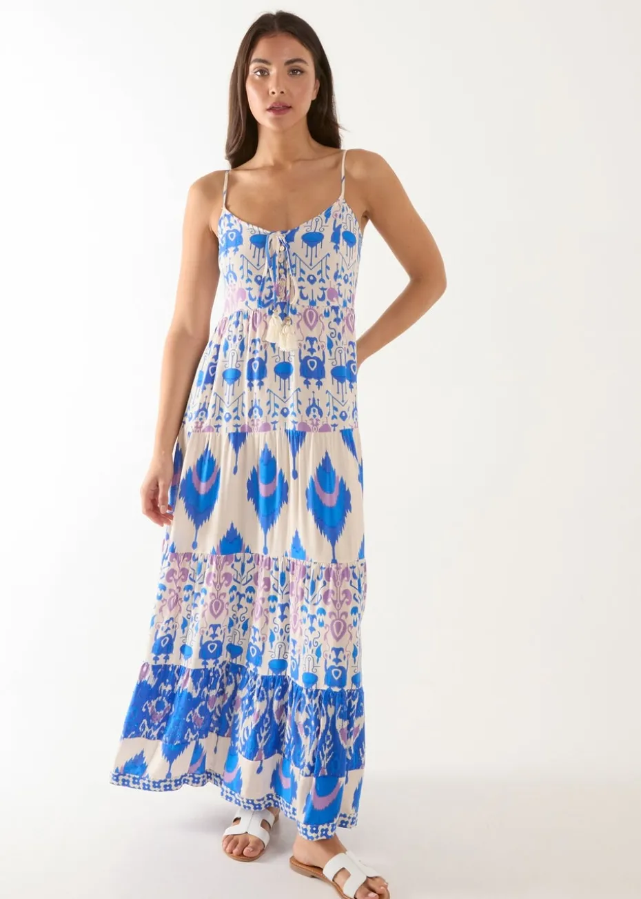 Blue Vanilla Blue Tiered Maxi Dress